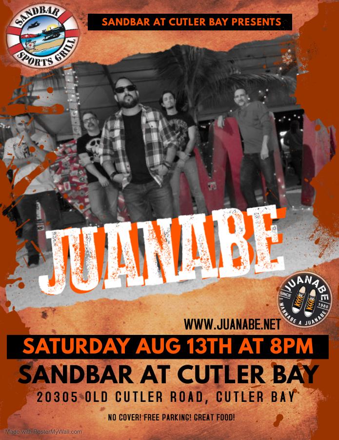 JUANABE AT SANBAR AUGUST 7TH - 8PM