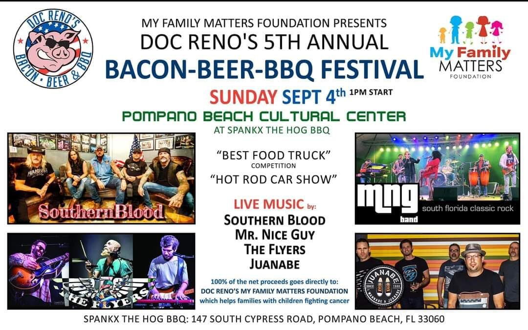 JUANABE AT MY FAMILY MATTERS FOUNDATION – DOC RENO’S 5TH ANNUAL BACON-BEER-BBQ FESTIVAL  SUNDAY, SEPTEMBER 4, 2022 AT 1 PM