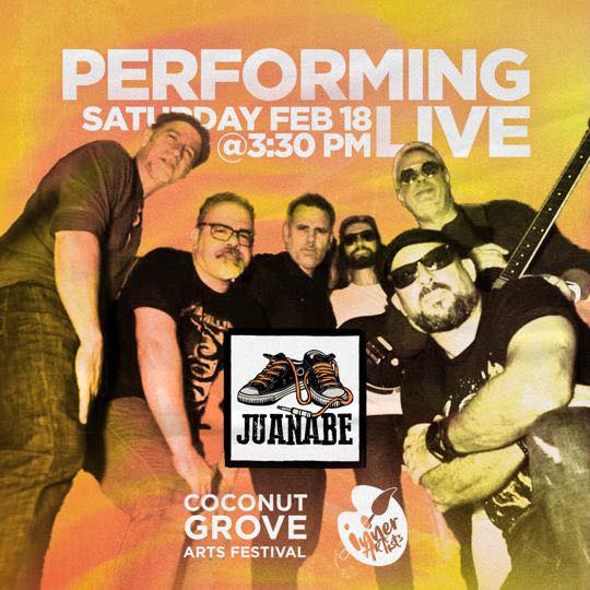 Juanabe at Coconut Grove Arts Festival Feb 18th at 3PM