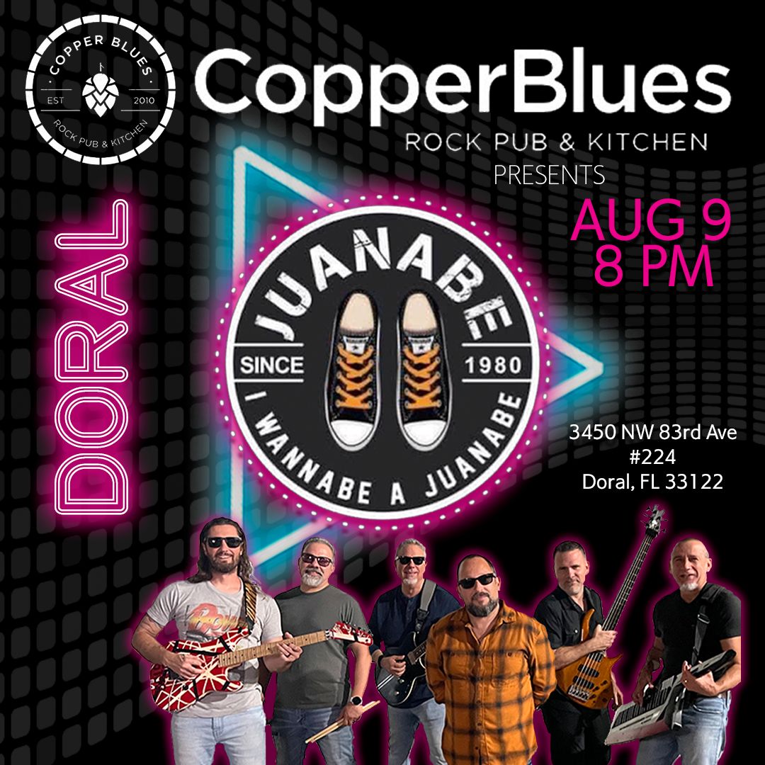 Juanabe at Copper Blues - August 9 at 8PM