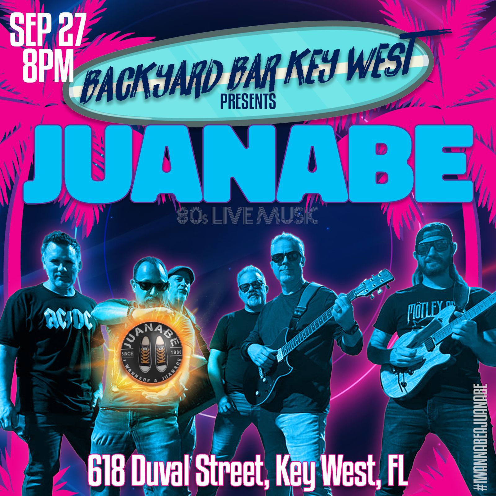JUANABE AT BACKYARD BAR KEY WEST SEP 27 AT 8PM