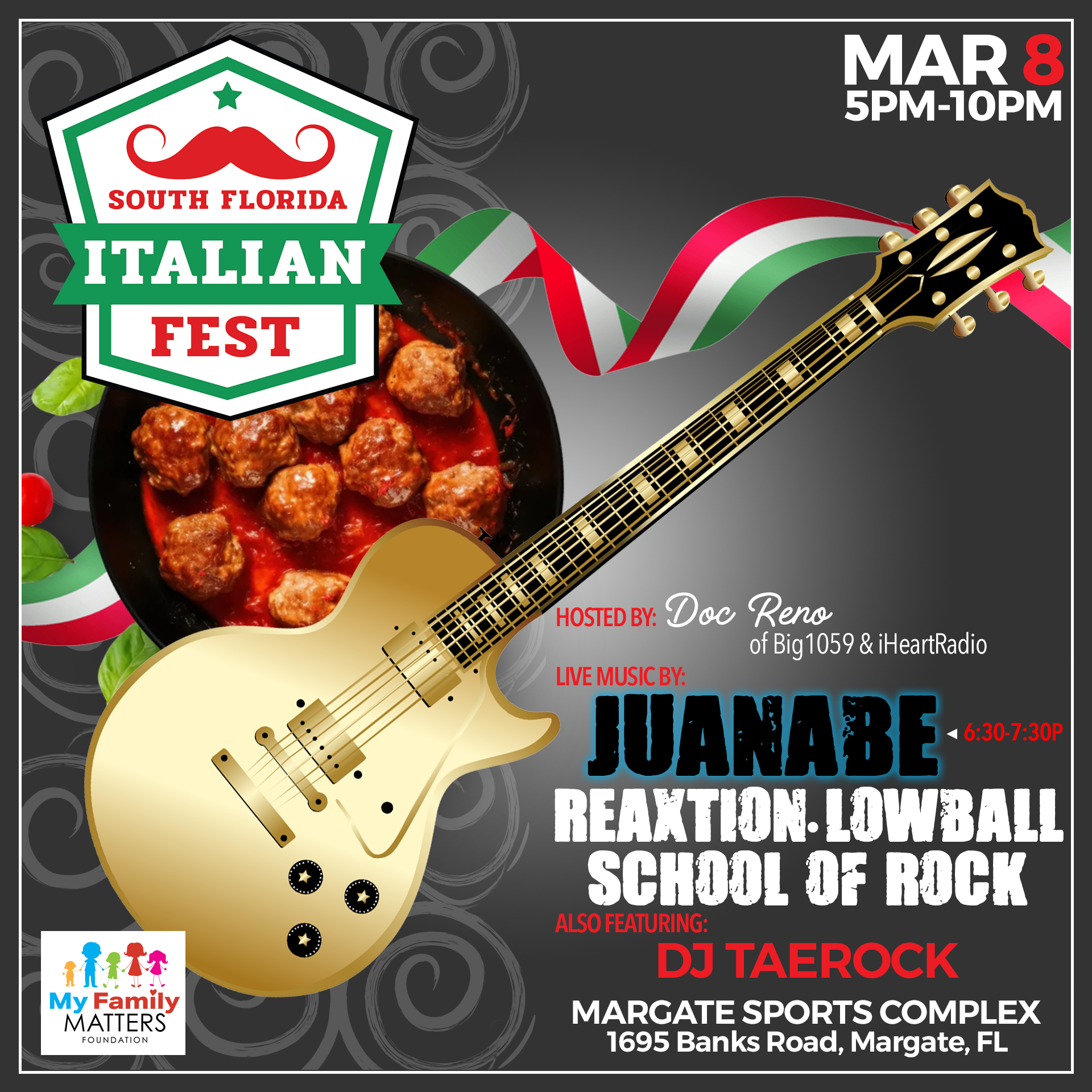 Juanabe @ South Florida Italian Fest in Margate, FL • Saturday, Mar 8 • 6:00pm